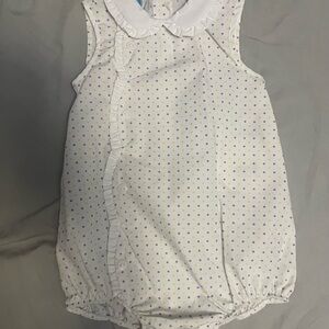 KREWE White Romper with Purple and Yellow Dots